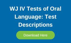 Download Button for the test descriptions of the WJ IV Test of Oral Language.